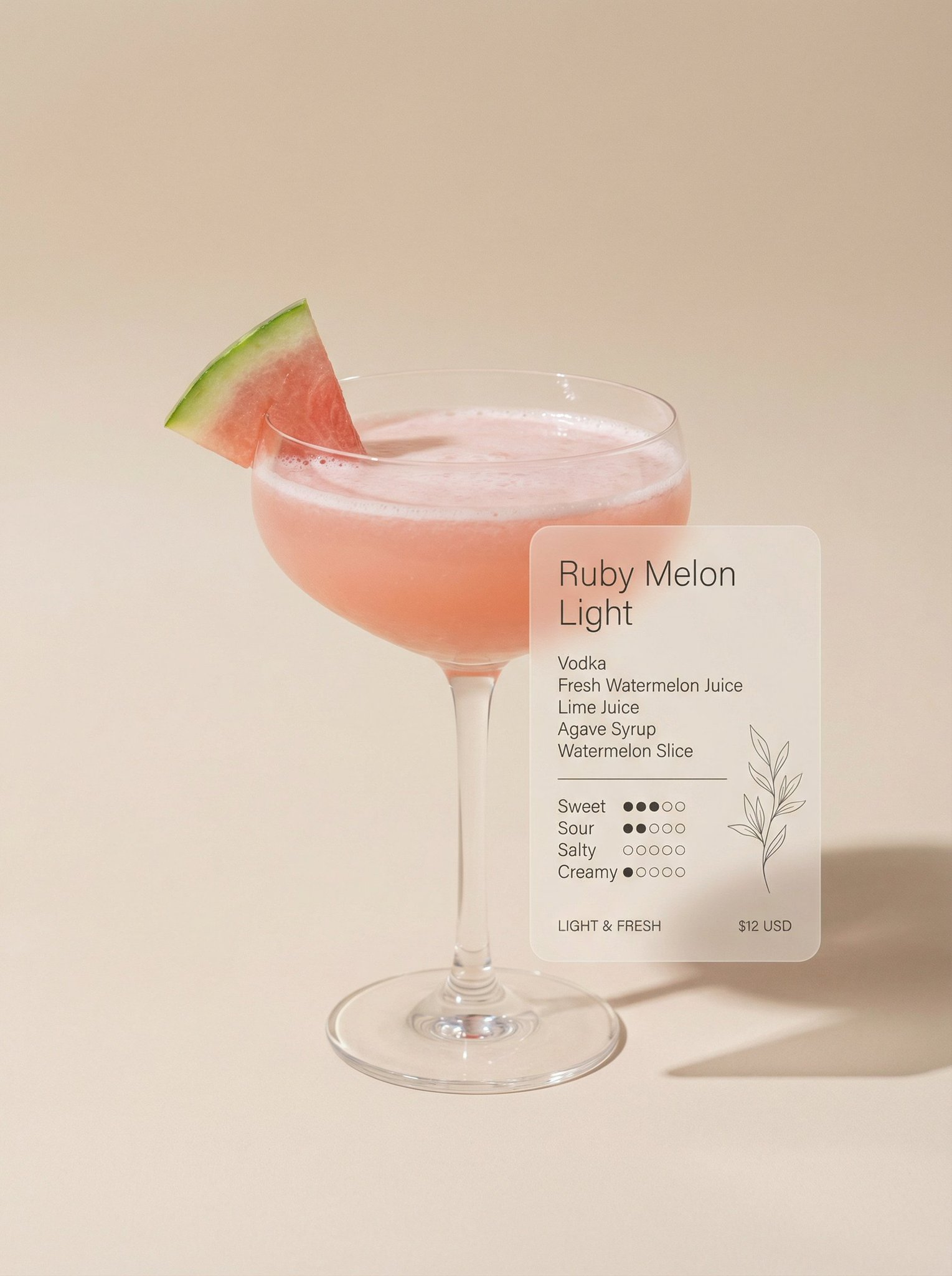 Food & Lifestyle - Cocktail Frosted Card