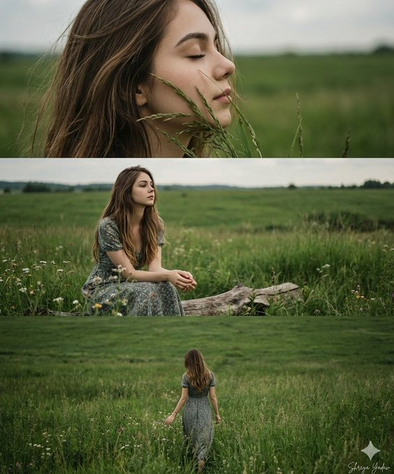 Portrait & Fashion - Meadow Portrait Polaroids