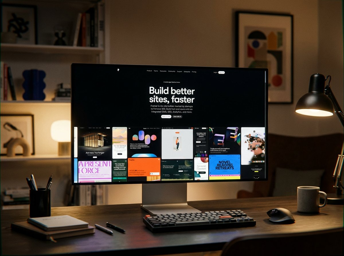 Creative & Misc - Website on Display Monitor
