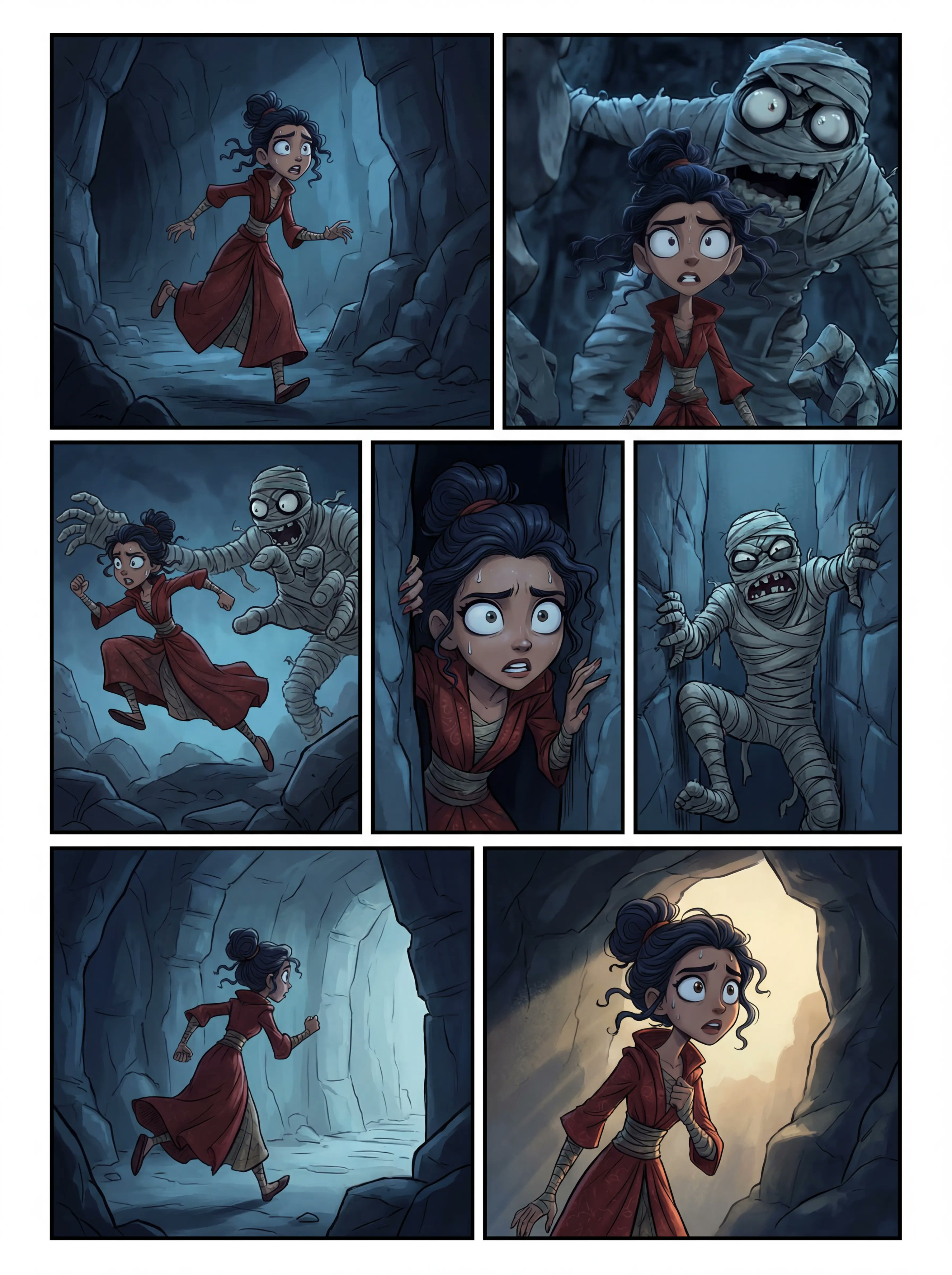 Anime & Illustration - 7 Frames Comic Page